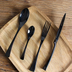 4pcs Black Cutlery Stainless Steel Tableware Set
