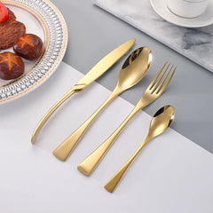 4pcs Black Cutlery Stainless Steel Tableware Set