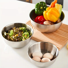 Stainless Steel Mixing Bowls - Set of three