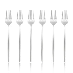 6 Pcs Silver/Gold Flatware 8.2 Inch Stainless Steel Fork Set