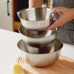 Stainless Steel Mixing Bowls - Set of three