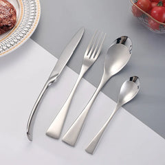 4pcs Black Cutlery Stainless Steel Tableware Set