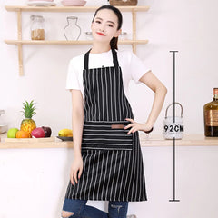 Neckline Striped Apron
