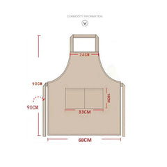 Neckline Striped Apron