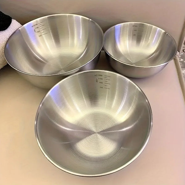 Stainless Steel Mixing Bowls - Set of three